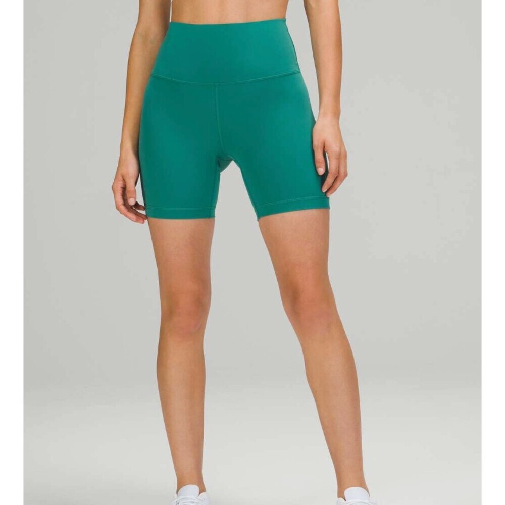 lululemon athletica High-Waist Teal Athletic Bike Shorts
